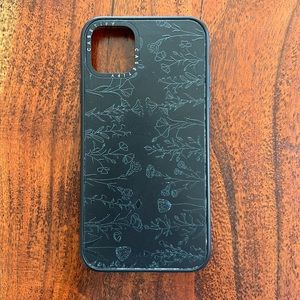 Casetify Black on Black Floral Garden Impact Case
